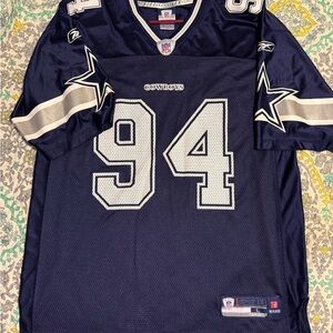 Reebok Navy and White Dallas Cowboys #94 Football Jersey
